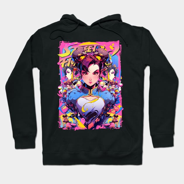 THE EPIC ICON - CHUN LI STREET FIGHTER | Aesthetic Video Game Girl Power Anime Design | PROUD OTAKU Hoodie by PROUD OTAKU